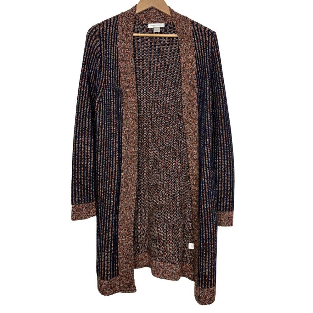 Christopher & Banks Long Line Colorful Knit Duster Cardigan Size: Small